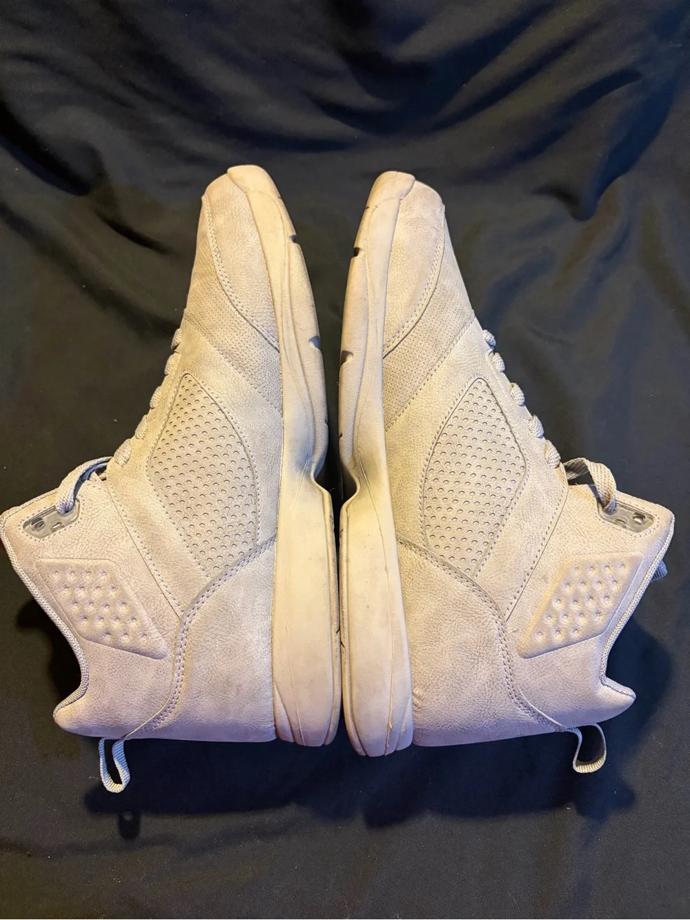 Men's Casual High-Top FUBU Sneakers in Light Gray
